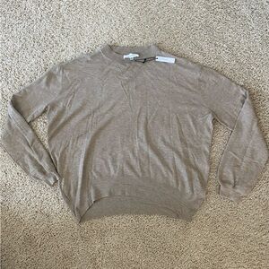 Milano Light Brown Sweater Bubble Sleeves | NWT | Medium